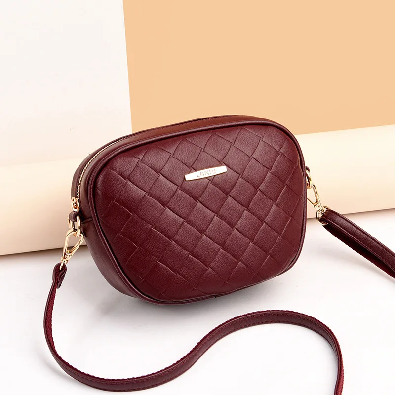 

Women's Shoulder Messenger Bag Small Plaid Crossbody Bags for Women 2022 Genuine Leather Clutch Female Luxurious Handbags Bolsas