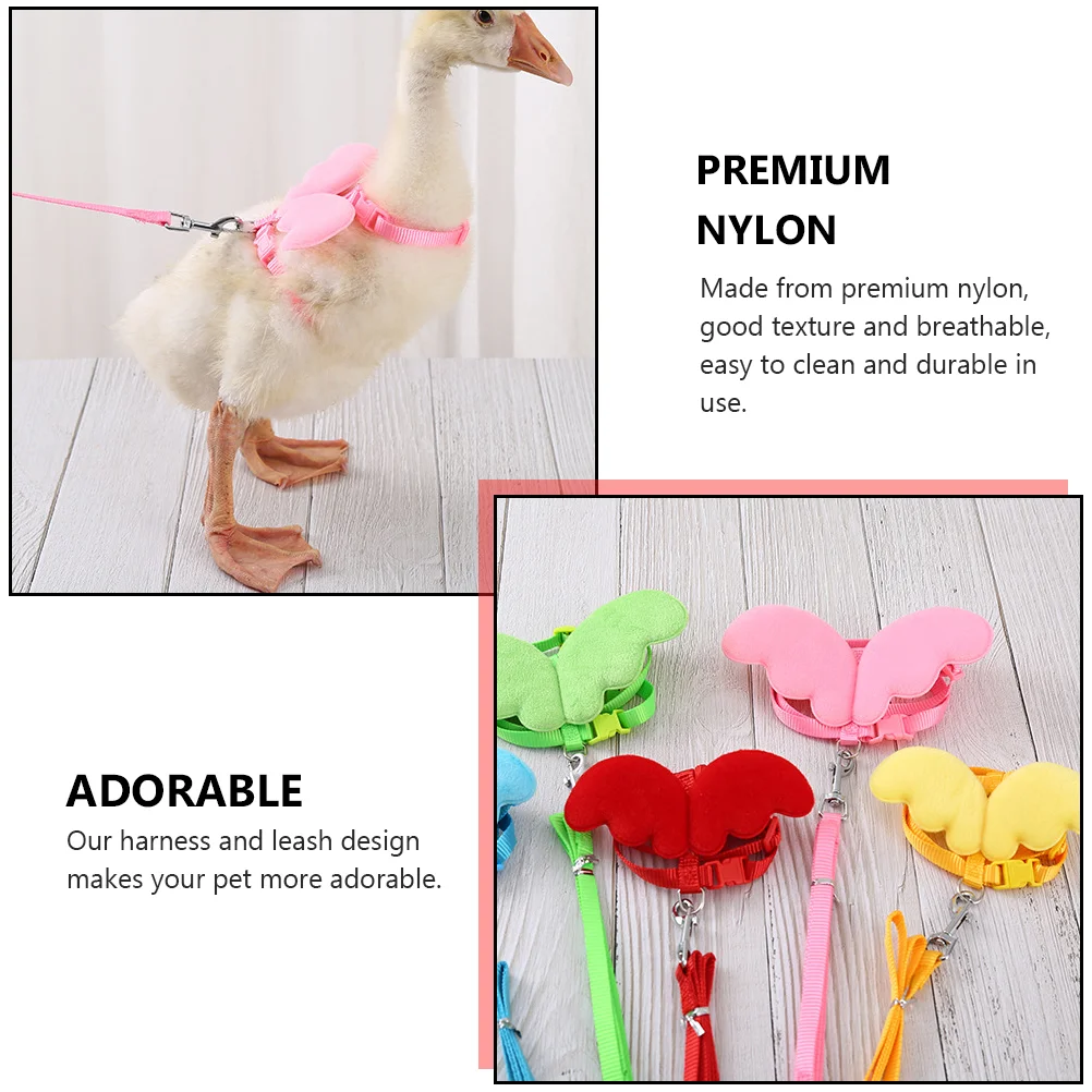 

Harness Pet Rope Leash Duck Walking Traction Chicken Dog Adjustable Goose Medium Hen Vest Chick Leashes Outside Bunny Supplies