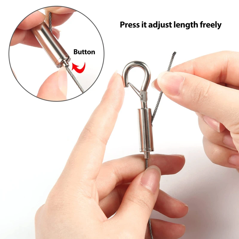 Регулируемый автоматический Проволочный Трос пружинный крюк бельевая линия