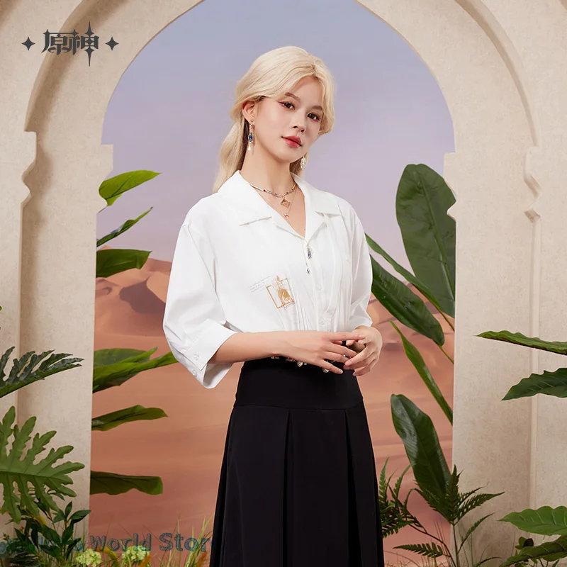 Оригинальная рубашка Kaveh MiHoYo настоящий Genshin Impact тема Impression с коротким рукавом