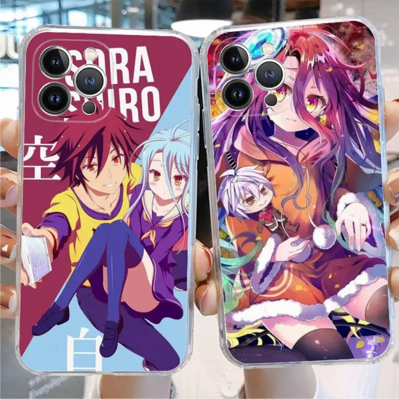 

No Game NO life Phone Case For iPhone 14 11 12 13 Mini Pro XS Max Cover 6 7 8 Plus X XR SE 2020 Funda Shell