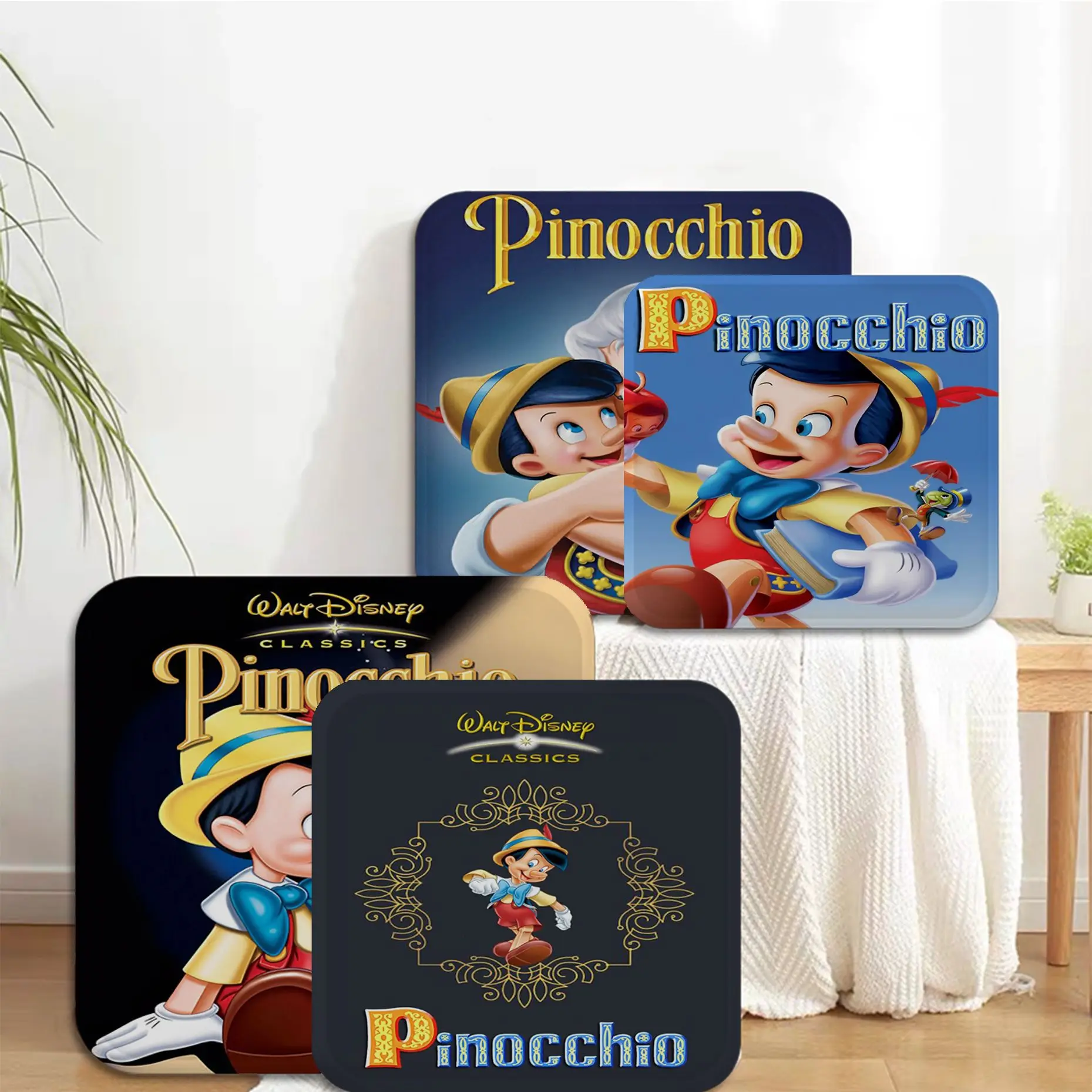 

Disney Pinocchio Four Seasons Plush Cushion Home Back Cushion Soft Comfortable 50x50cm Sofa Decor Tatami