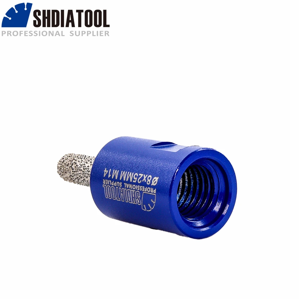 Алмазный вакуумный припой SHDIATOOL набор из 2 сменных насадок диаметром 8 мм и 14 для