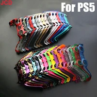 jcd 18 colors chrome gamepad cover for ps5 front middle controller replacement decorative shell for ps5 games accessories