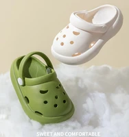 summer childrens slippers outdoor beach boys girls hole shoes eva comfortable soft slides home non slip breathable baby sandals