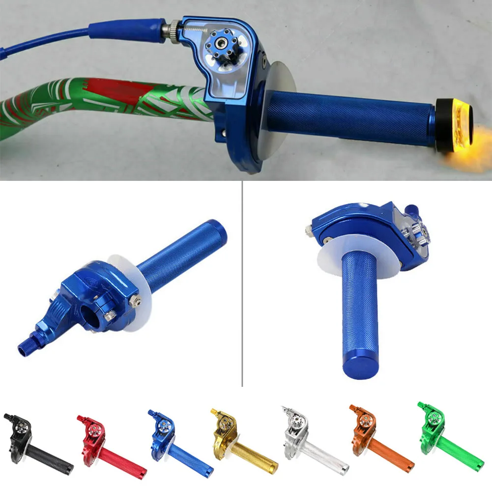 

22mm 1pc Motorcycle Parts Dirty Bike Throttle Accelerator Handle Throttle Grip Blue Aluminum Parts Handlebars Durable Tools