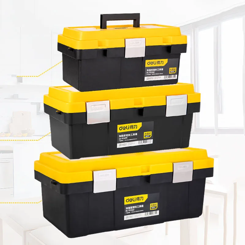 Professional Plastic Empty Tool Box Waterproof Hard Safety Case Complete Potable Storage Box Working Shockproof Carry Toolbox
