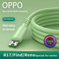 4a fash charging data cable usb cable for oppo smartphone new liquid flexible glue usb micro cable charger charging cable