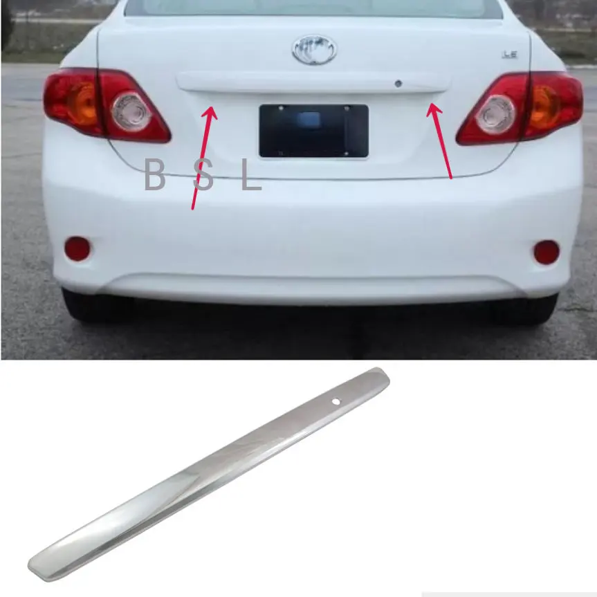 

Stainless Steel Car Rear Trunk Door Upper Decoration Trim Strip Styling Moldings For Toyota Corolla 2007 2008 2009 2010