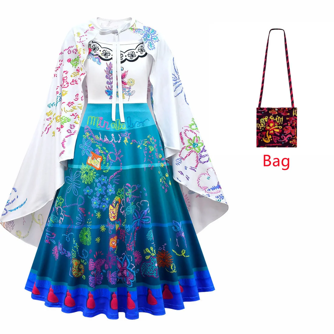 

2022 Summer Girls Party dress cosplay Costume children's dresses Princess fashion cartoon anime Encanto Mirabel Madrigal outfits