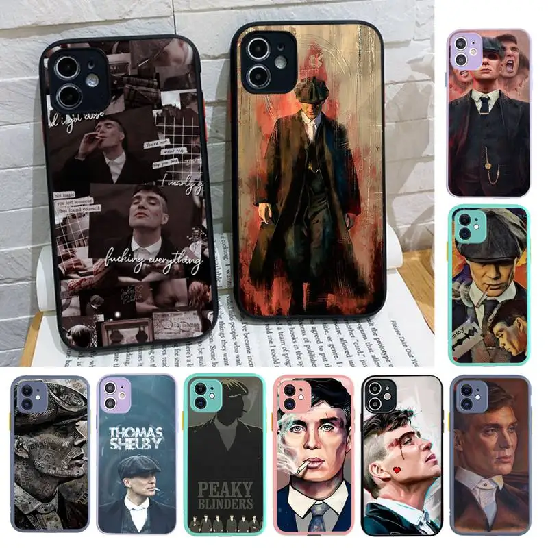 

Peaky Blinders Phone Case for iPhone X XR XS 7 8 Plus 11 12 13 pro MAX 13mini Translucent Matte Case