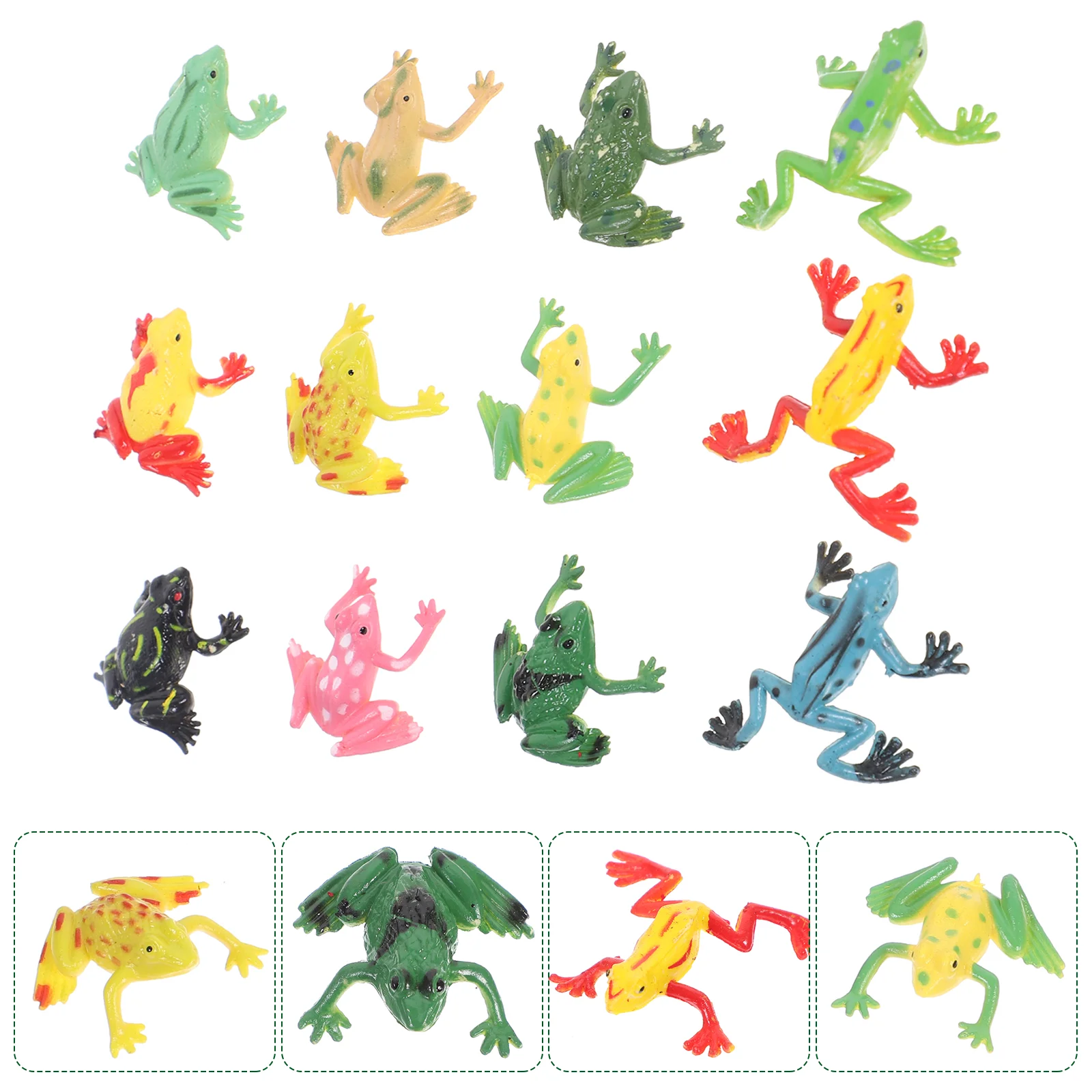 

12 Pcs Simulated Tropical Tree Frog Frogs Party Decorations Plastic Models Goldfish Birthday Pvc Figurines Child Mini Toys Kids