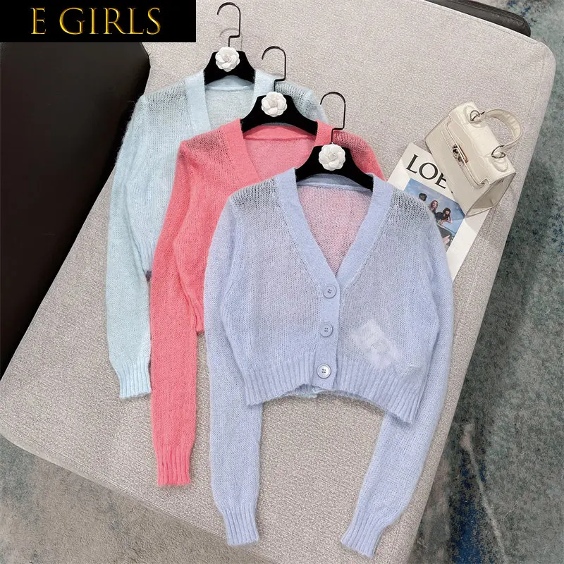 

J GIRLS 2022 Autumn New Arrivals Long Sleeve V Neck Sunscreen Slim Sweater Women Knitting Cardigans GF953