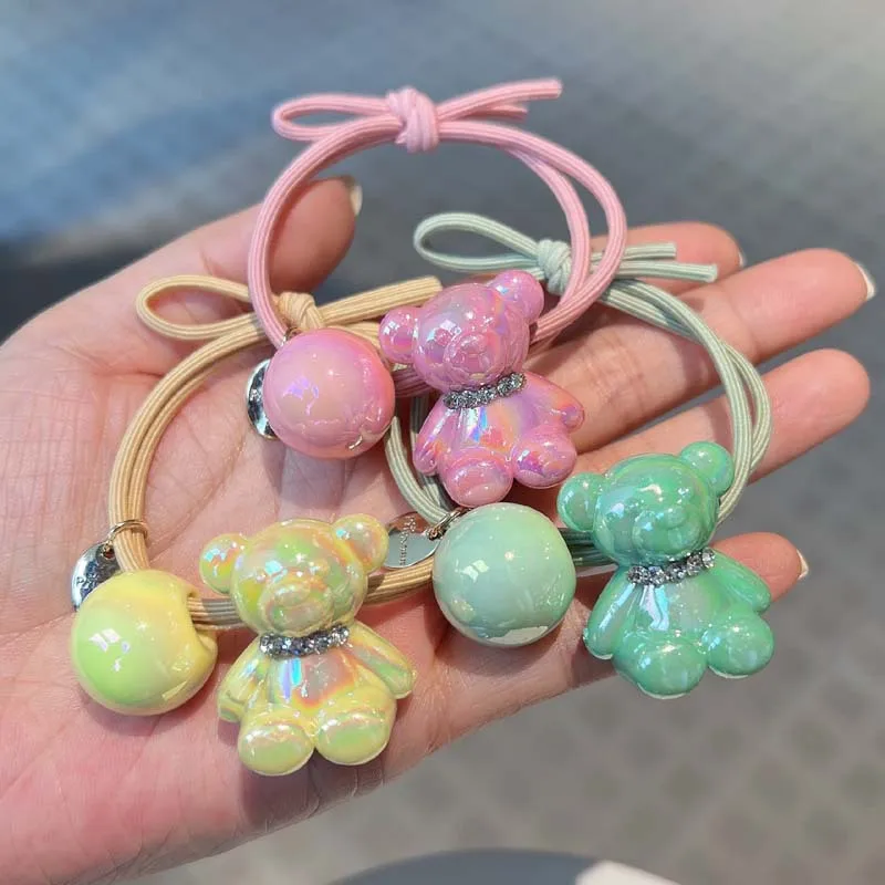 

Cute Animal Bear Rabbit Bunny Elastic Hair Ties Bands Scrunchies for Women Girl Fashion Korean Accessories