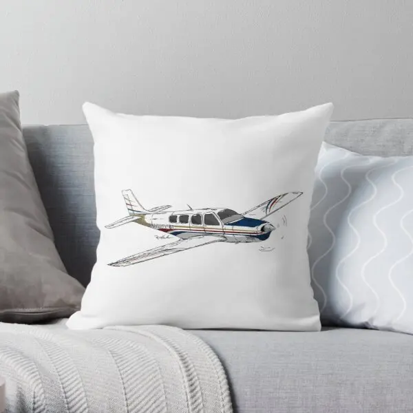 

Beechcraft Bonanza N767Cm Printing Throw Pillow Cover Throw Home Comfort Soft Wedding Car Waist Hotel Pillows not include