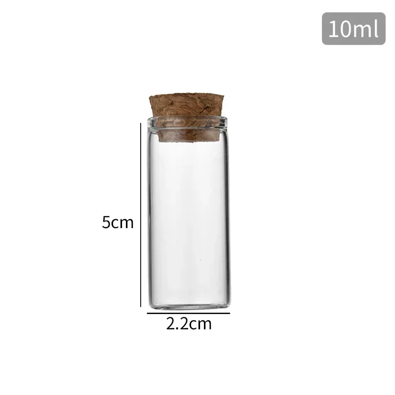Стеклянные бутылочки с деревянными пробками 5/8/10/15/20/25/30 мл