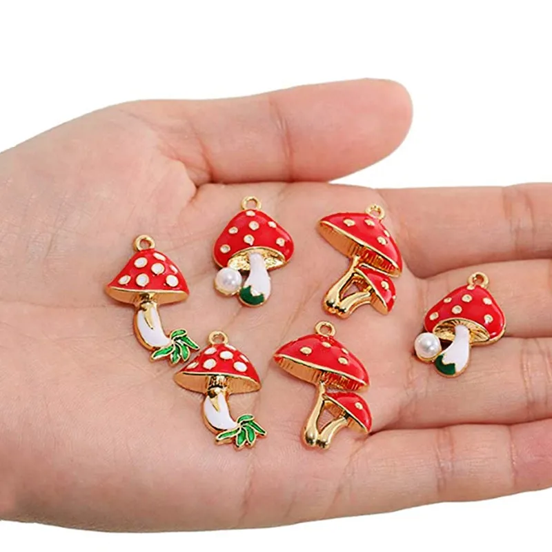 5 шт. металлические подвески в виде грибов для изготовления сережек браслетов