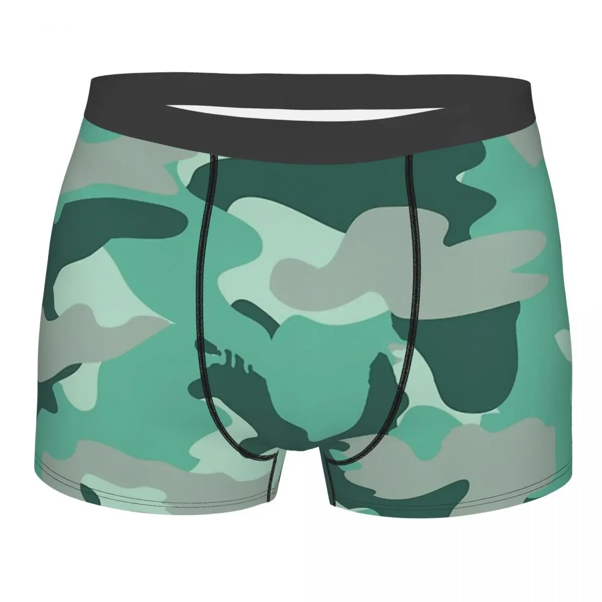 

Green Metal Print Camouflage Underpants Homme Panties Man Underwear Ventilate Shorts Boxer Briefs