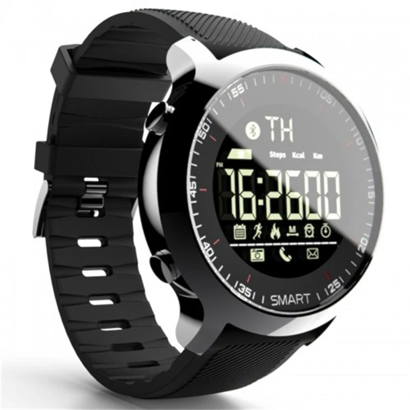 

Смарт-часы LOKMAT MK18 1,1 дюйма круглые спортивные водонепроницаемые педометры напоминания о сообщениях Bluetooth уличные мужские умные часы для пла...