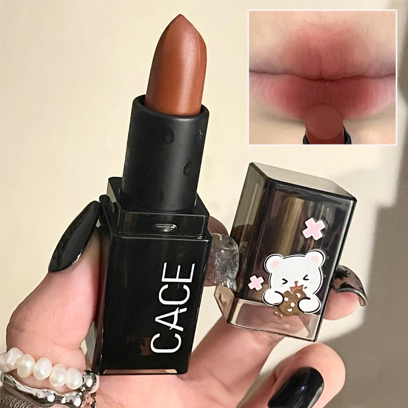 

Cute Matte Moisturizing Lipstick 4 Colors Waterproof Long Lasting Red Velvet Non-Stick Cup Red Lip Mud Blush Makeup Cosmetics