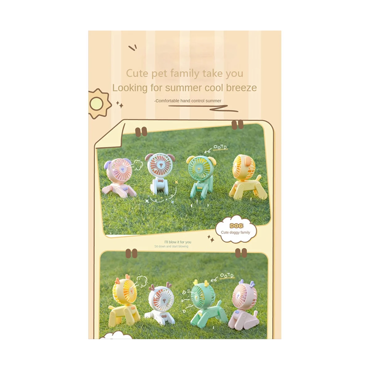 Мини настольные декоративные вентиляторы милый Перезаряжаемый USB маленький