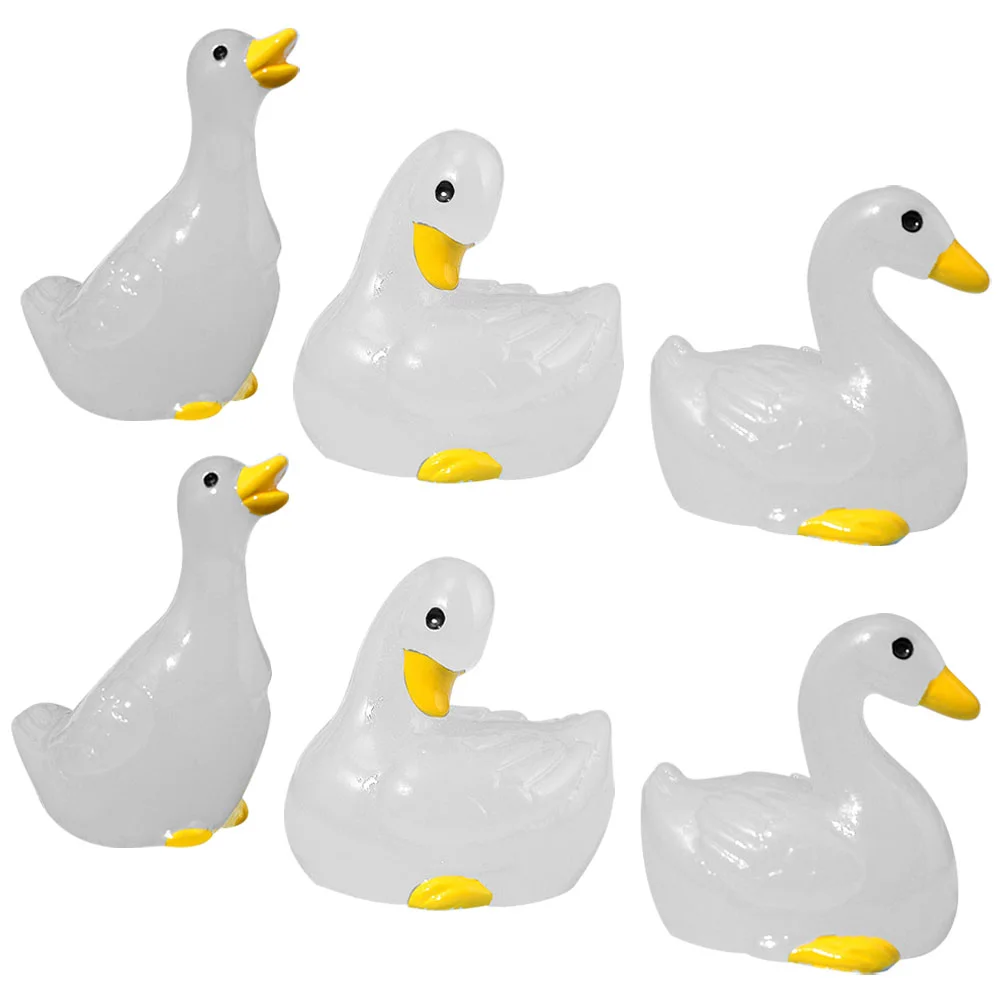 6 шт. миниатюрные животные аквариум светящиеся декоративные фигурки крошечные