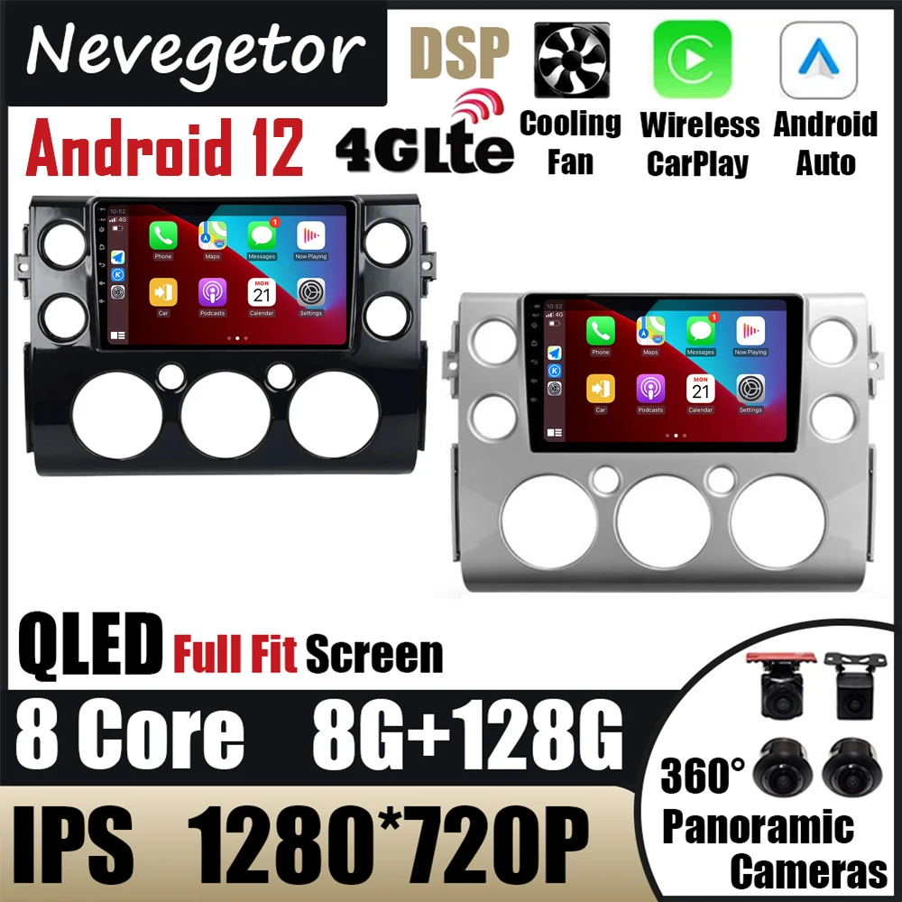 

Android 12 For Toyota FJ Cruiser 2017 - 2018 Car Radio Stereo GPS Navigation Multimedia Video Player With BT WiFi Octa Core