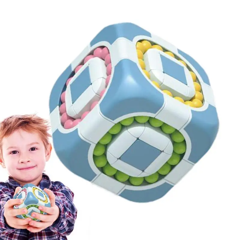 

Magic Bean Puzzle Toy Magic Bean Rotating Puzzle Cube Toy Spinner Educational Puzzle Decompression Toys For Kids Children Boys