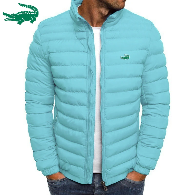 

Chaqueta de algodon con cremallera bordada para hombre, Tops calidos y comodos para otono e invierno, 2022