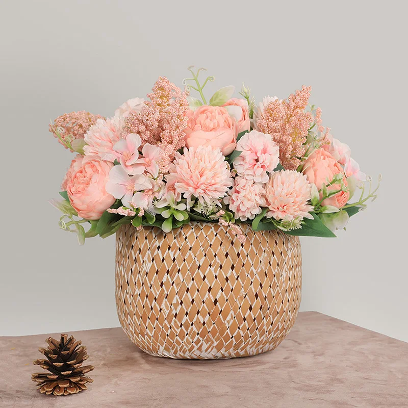 1 букет искусственных шелковых роз цветок невесты искусственный Одуванчик