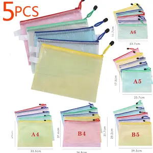 Rangement de bureau Pochette Plastique A4 10pcs, Pochette Document A4,  Pochettes Plastiques document Transparentes avec Bouton