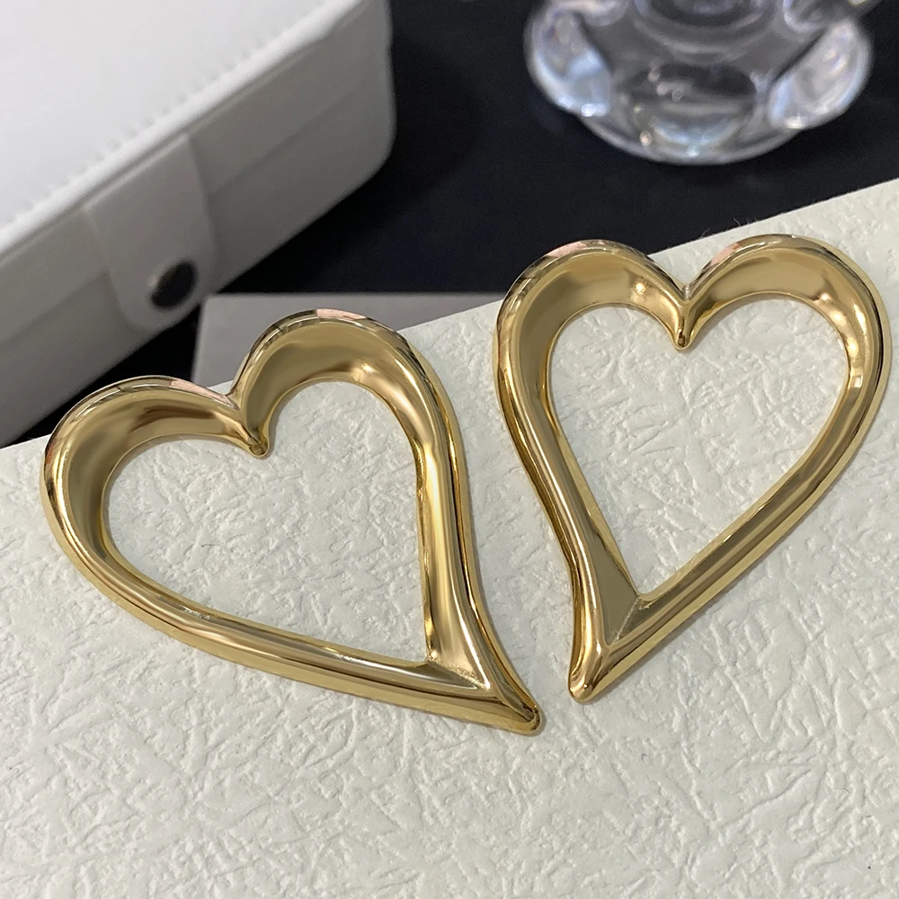 Женские серьги-подвески AENSOA из нержавеющей стали в форме сердца