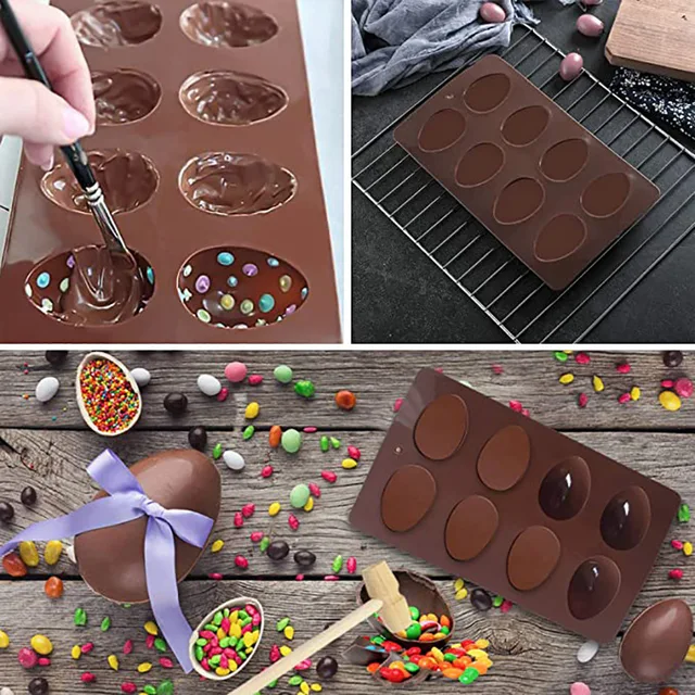 Half Sphere Silicone Mold Easter Chocolate Egg Molds Chocolate Bomb Mould  Bakeware Mousse Knock Happy Egg Shape Silicon Moulds - Cake Tools -  AliExpress