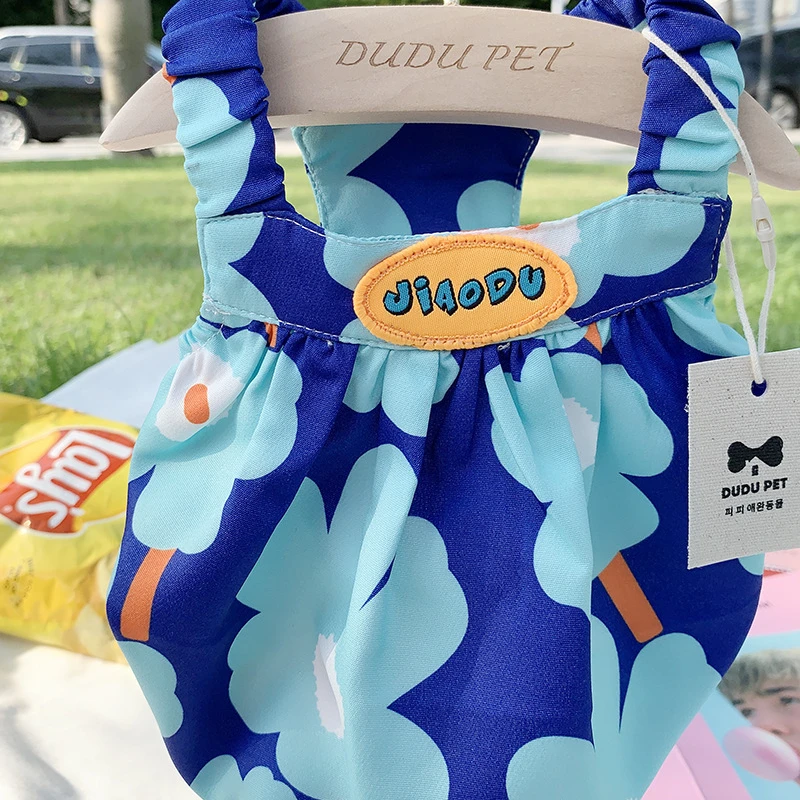 

Summer Pet Dog Suspender Skirt Korean Version Elastic Bubble Dog Girl Short Skirt Maltese Cat Vest Small Dog Pet Clothing