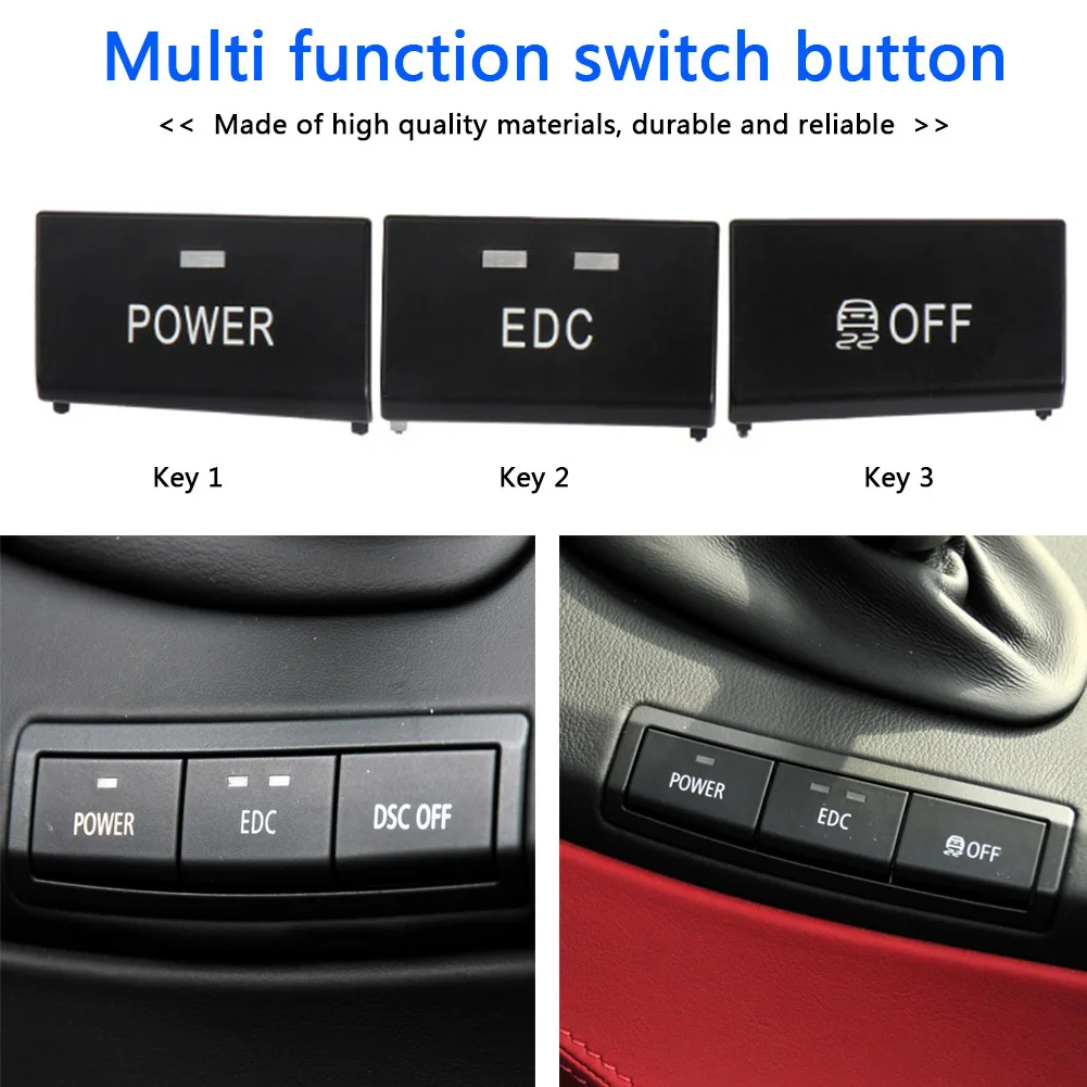 

For BMW E92 M3 E90 E93 2005-2012 Button Cap Power EDC DSC Center Console Switch Button Cover 61317841136 Car Interior Accessorie