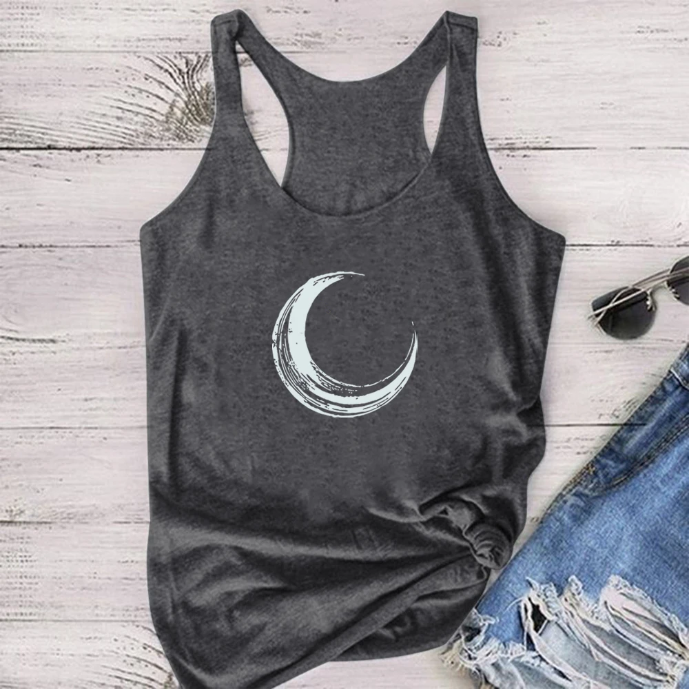 

Printed Women Sleeveless Tank Top Women Summer Loose O Neck Tank Top Women Casual B135150