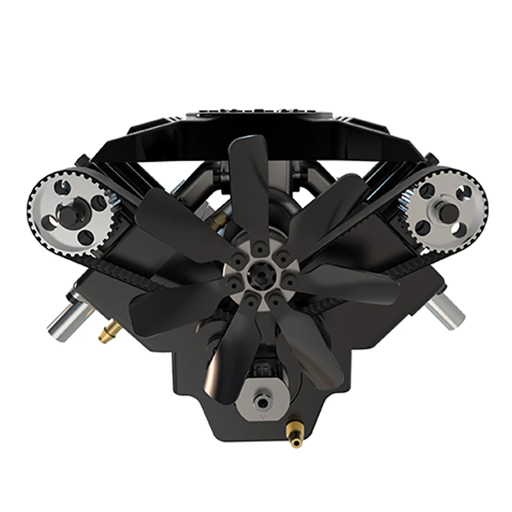 Модель двигателя Toyan FS-V400W V4 4 цилиндрический двигатель V-типа 14 куб.см Viertakt Watergekoelde