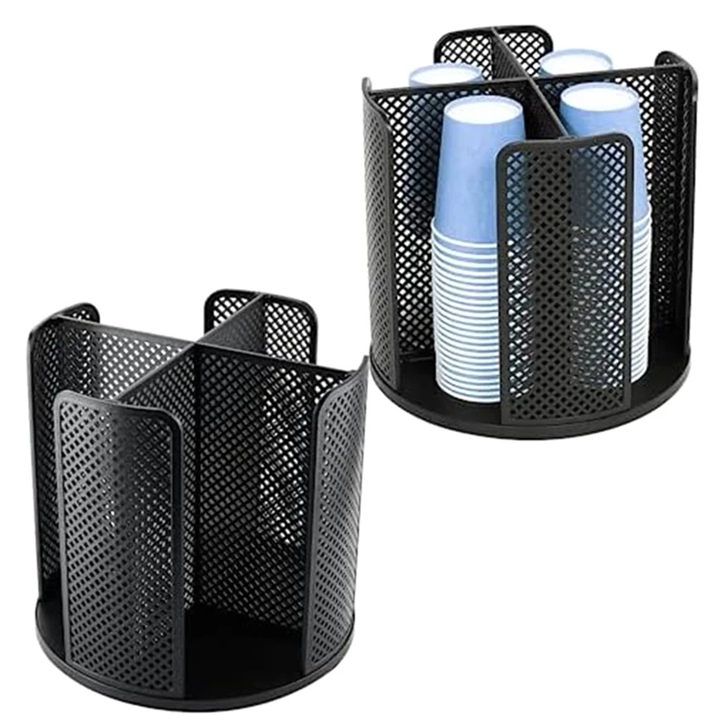 Вращающийся органайзер для чашек и крышек 2 шт. диспенсер кофейных стаканчиков