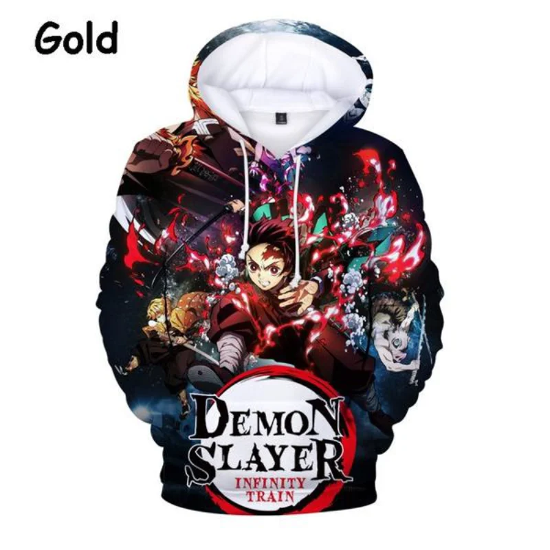 

Demon Slayer Kimetsu No Yaiba 3D Print Hoodie Boys Girls Fashion Casual Harajuku Anime Pullover Sweatshirt