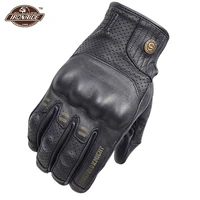 anti drop and anti skid goatskin motorcycle gloves breathable sweat wicking motorcycle gloves touch screen