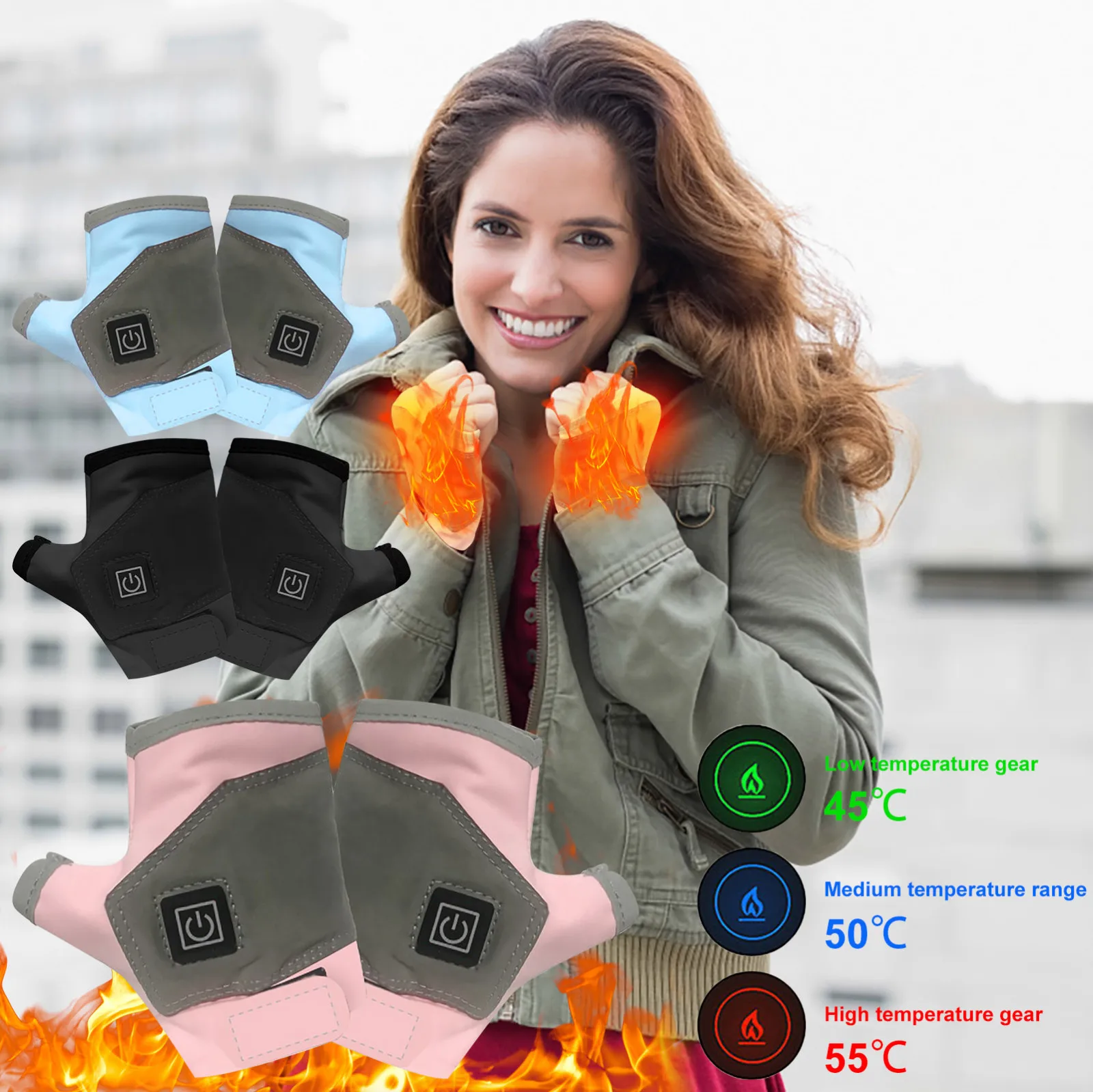 

Electric Heat Gloves And Men'S Electric Heat Game Rechargeable 3 Block Temperature Control Heat Women'S Gloves Temperature