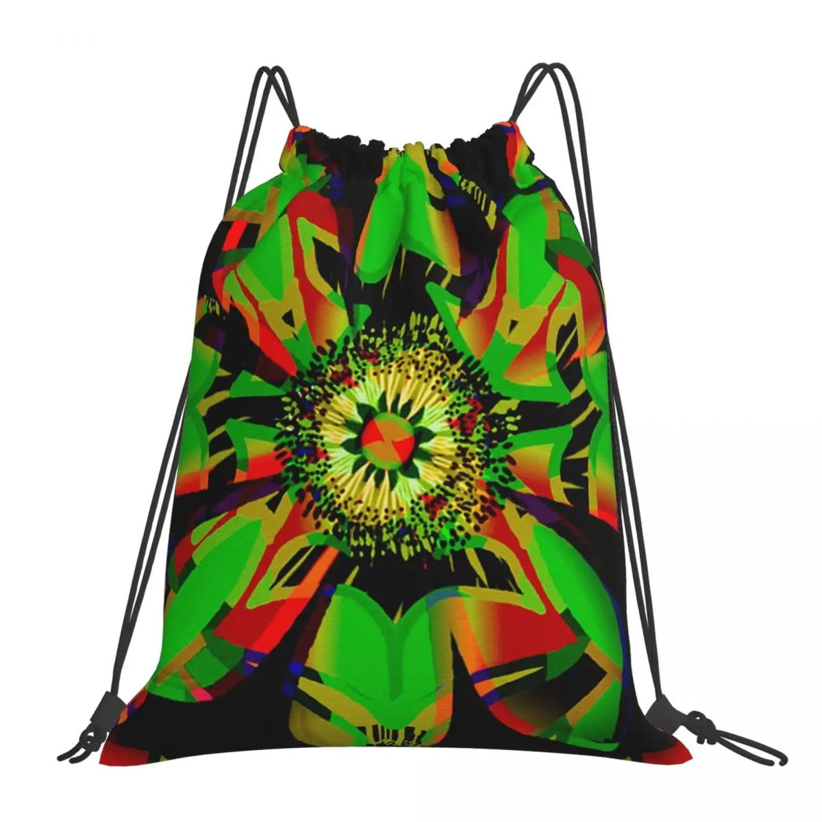 Рюкзак на шнурке с цветочным принтом для мужчин и женщин