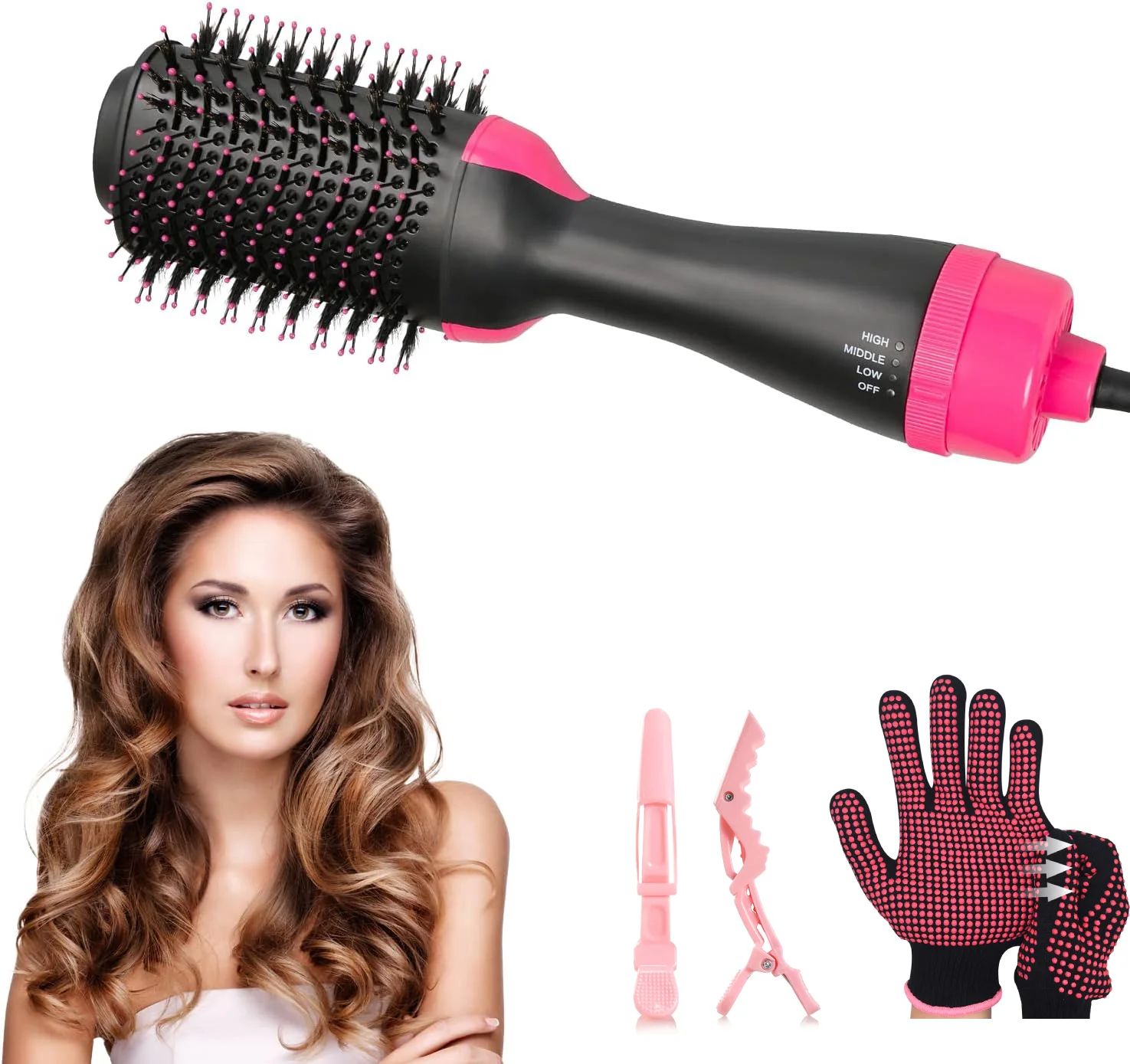 

Hair Dryer Brush Blow Dryer Brush in One, Multi-Function Hot Air Brush Hair Dryer and Styler Volumizer, Negative Ion Anti-Frizz