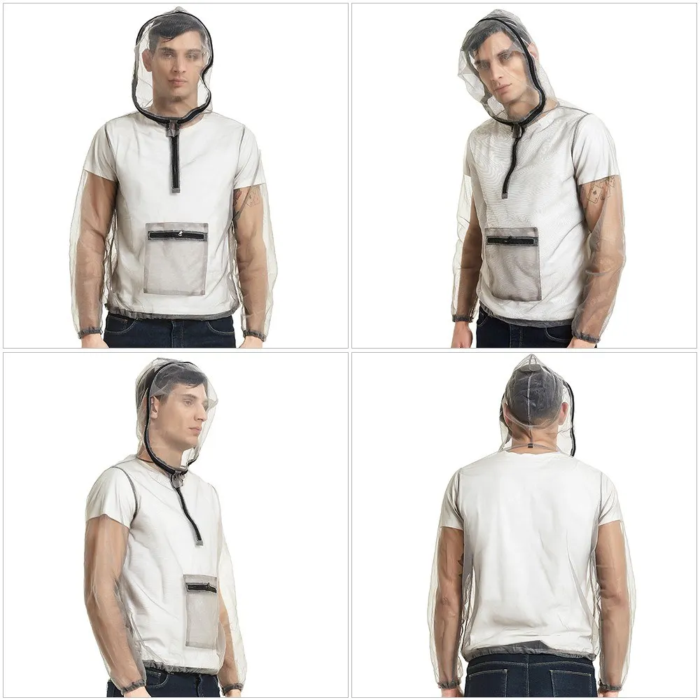 Ультралегкая сетчатая куртка с капюшоном и насекомыми защита от комаров