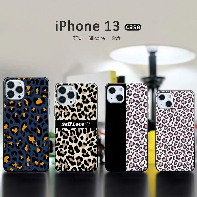 

Leopard pattern luxurious sexy Phone Case for iPhone 13 12 11 mini pro XS MAX XR 8 7 6 6S Plus X 5S SE 2020
