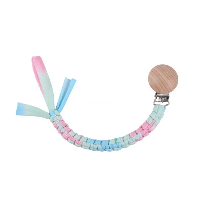 

Зажим из бука, хлопчатобумажный зажим для соски «сделай сам», цепочка, держатель для соски, ремень для поводка