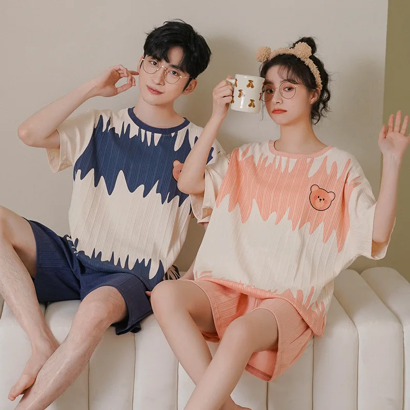 Couple Pajamas matching sets Adults Sleepwear Cotton Nightwear For Men And Women Casual Home Clothes Pjs Pyjamas Homme Femme images - 6