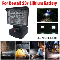 diy led work light spotlight floodlight for dewalt 20v battery torch light pure white 11w with switch 180%c2%b0rotatable outdoor work