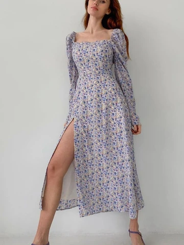 Dress for Women Sexy Dress Women Square Collar Floral Dresses Formal Occasion Dresses Clothes for Women Spring Summer 2023