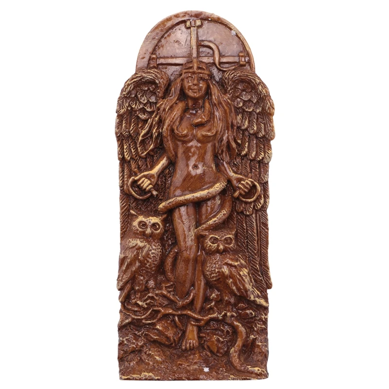 

Ancient Wiccan Goddess Statue,Altar Sculpture,Greek Goddess Statue Mythology Mother Earth Gaia Figurines for Pagan Home